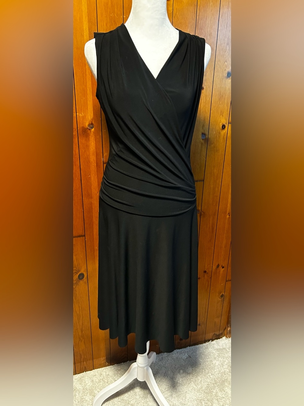 Vtg Sirens size M little black dress with Ruched Waist USA